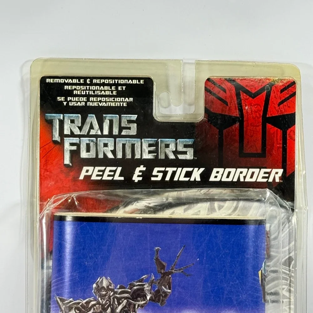 VTG Transformers Peel & Stick Wall Border Kids Room 15ft Blue NEW 2007 Movie